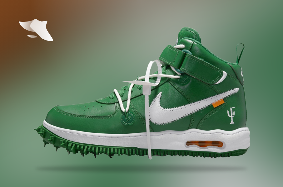 SwiftSole - Nike Air Force 1 Mid Off-White Pine Green
