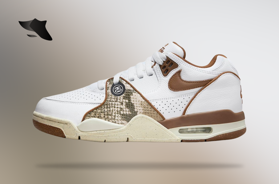 Stussy × Nike Air Flight 89 Low SP WHITE PECAN FOSSIL Size 9 - Nike Stussy x Air Flight 89 SP Low Pecan for sale