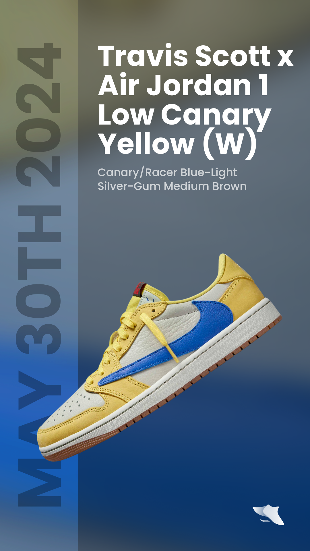SwiftSole - Travis Scott x Air Jordan 1 Low Canary Yellow (W)