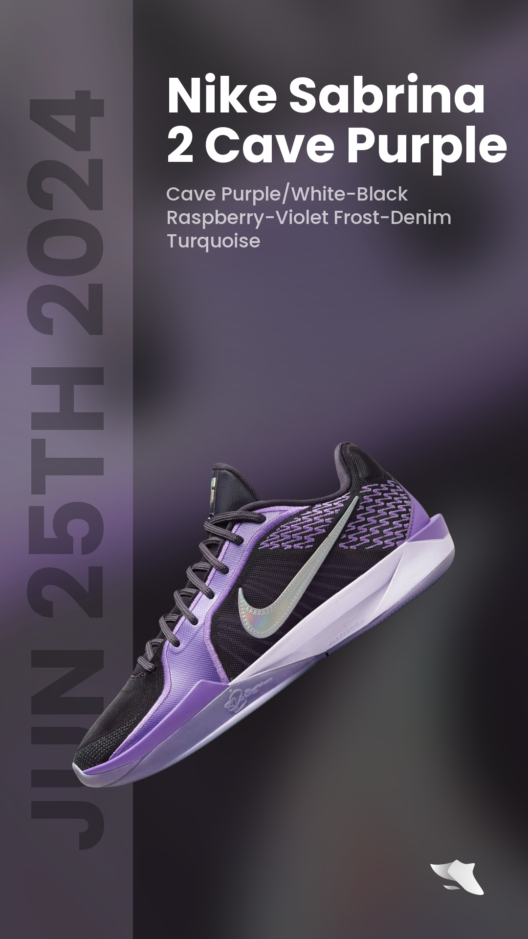 Nike Sabrina 2 Cave Purple FQ2174-500 drops June 2024 | SwiftSole