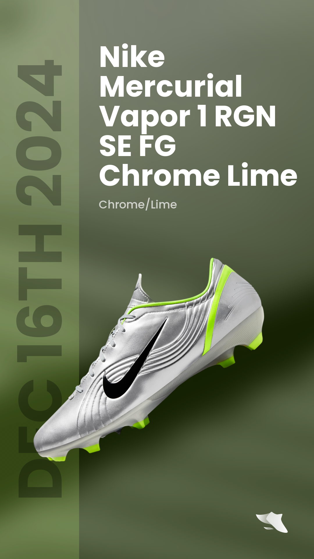 SwiftSole - Nike Mercurial Vapor 1 RGN SE FG Chrome Lime